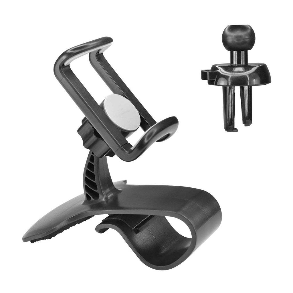 [Australia - AusPower] - 2 in 1 Car Phone Holder, Obeino Universal Cell Phone Mount Cradle with 360 ° Adjustable Clip, Air Vent and Dashboard Clamper, Compatible with iPhone XR/XS Max/XS/X/8/8 Plus/7/7 Plus, Galaxy S10/S10 