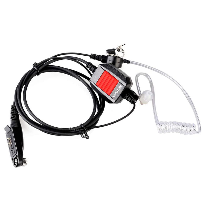 [Australia - AusPower] - Retevis IP66 Waterproof Walkie Talkie Earpiece with Mic, Compatible with Retevis RT29 RT47 RT47V RT48 RT82 RT83 RT87 Ailunce HD1 Walkie Talkies, Acoustic Tube 2 Way Radio Headset with Big PTT(1 Pack) 