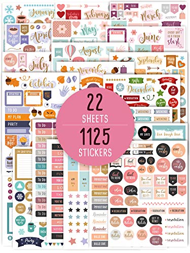 [Australia - AusPower] - Aesthetic Monthly Planner Stickers - 1100+ Beautiful Design Accessories Enhance and Simplify Your Planner, Journal and Calendar 