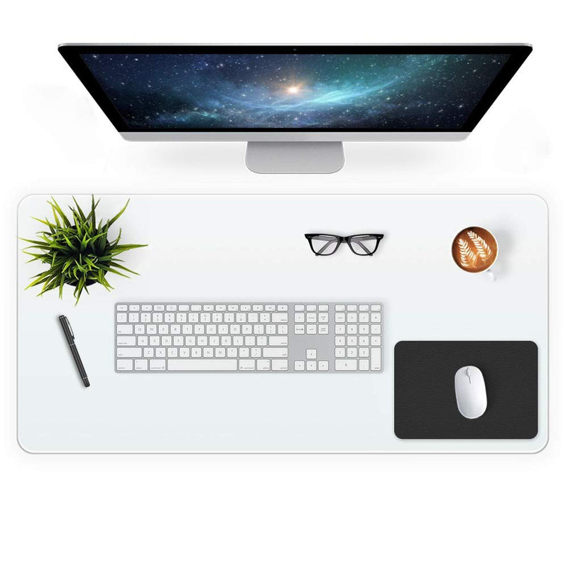 [Australia - AusPower] - Clear Desk Pad Blotter 16 X 32 Inch Office Desk Mats Table Protector on Top of Desks for Laptop Computer Keyboard Transparent Desktop Cover Vinyl PVC Desk Writing Mat with Mouse Pad Waterproof Plastic 16X32 Inch Clear 