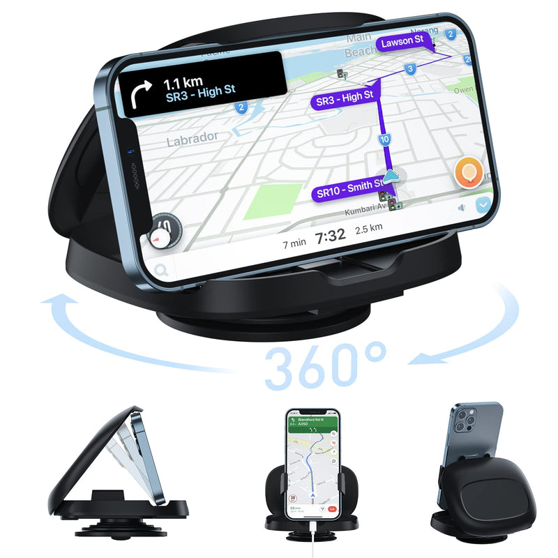 [Australia - AusPower] - Cell Phone Holder for Car, JOYEKY Vertical Horizontal Car Phone Mount with 360° Rotate Dashboard Cradle Compatible iPhone Samsung Galaxy Android Smartphones, GPS Devices Black 