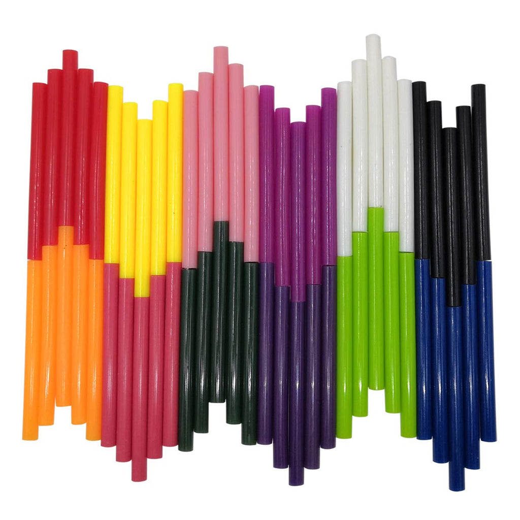 [Australia - AusPower] - Colored Hot Melt Glue Sticks,Tretar Mini Colored Hot Glue Sticks for Arts Crafts, DIY, Home General Repair,Holiday Christmas Gift Crafts,12 Colors,60 PCS,Diameter 0.28,Length 3.9 Colorful 