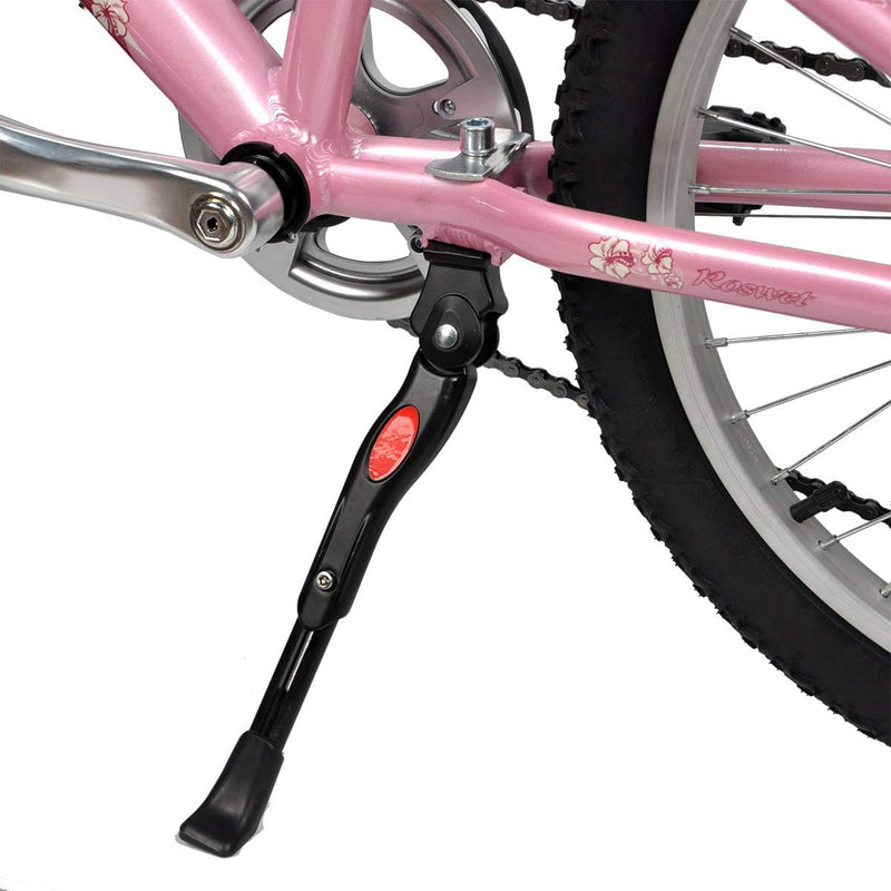 [Australia - AusPower] - Cyfie Bike Kickstand for 16 18 inch Kids Bicycle Kickstand Adjustable Center Mount Aluminum Alloy Kick Stand Rest for 16" 18" Mountain Bike Road Bicycle (For 16-18 inch bike Wheel) 