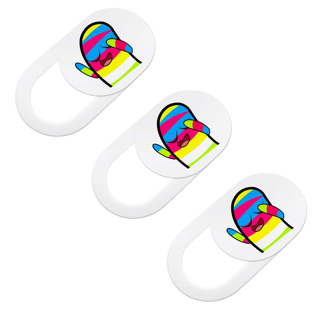 [Australia - AusPower] - SIREG Webcam Cover Ultra Thin - Web Camera Cover fits Laptop,Tablet,Computer, Smartphone, Protect Your Privacy and Security,Strong Adhesive (Rainbow People-White & 3 Pack) Rainbow People-White & 3 pack 