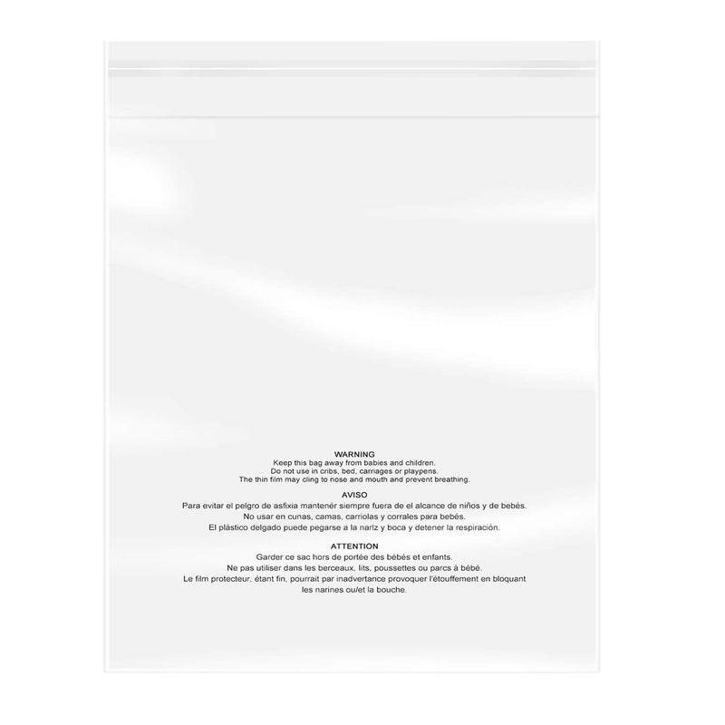 [Australia - AusPower] - 200 Count - 6" x 9", Self Seal 1.6 Mil Clear Plastic Poly Bags with Suffocation Warning for A7 A8 A9 Cards & Envelopes, Bakery, Cookies, Candies-Resealable Adhesive 6" x 9" Resealable Glue 