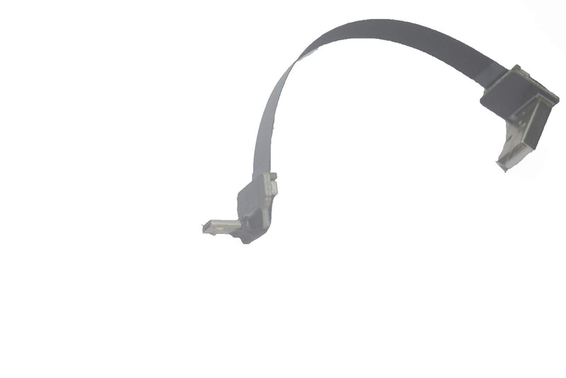 [Australia - AusPower] - Soft Flat Slim Thin Ribbon Micro USB Male 90 Degree Angled to Standard USB A Male 90 Degree Angled for sync and Charging Black (5CM Micro USB 1 to Standard USB A UP) 5CM Micro USB 1 to Standard USB A UP 
