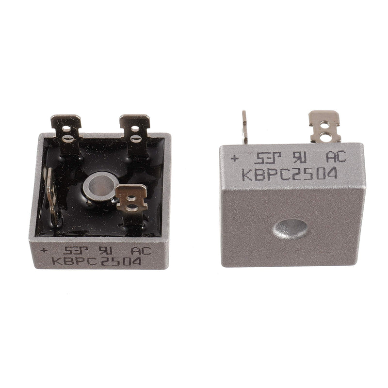 [Australia - AusPower] - BOJACK KBPC2504 25A 400V Bridge Rectifier Diodes Axial KBPC2504 25 Amp 400 Volt Full Wave Electronic Silicon Diodes(Pack of 2 Pcs) 