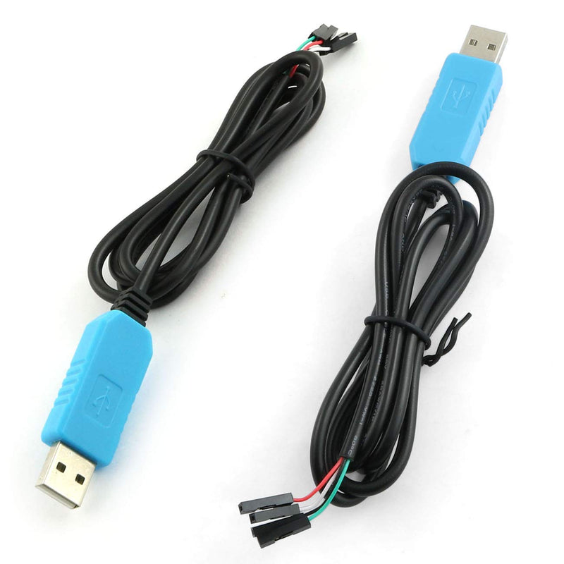 [Australia - AusPower] - ZYAMY 2pcs PL2303TA USB to TTL RS232 Module Serial Cable for Mobile Phone/PDA Blue Color 
