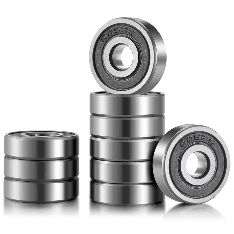 [Australia - AusPower] - Donepart 625-2RS Ball Bearings - C3 High Speed - 5mm ID, 16mm OD, 5mm Width Miniature Bearings for Electric Motors, Wheels, Pool Pumps, Spinners (10 Pack) 625-2RS(5x16x5mm) 