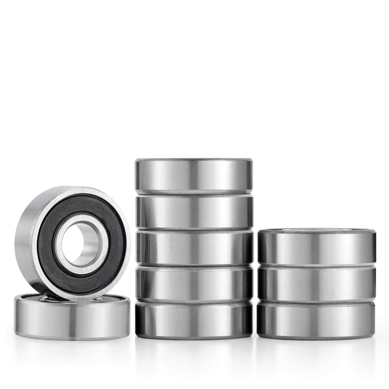 [Australia - AusPower] - Donepart R6 2RS Bearings 3/8 ID x 7/8 OD x 9/32 Width Small Bearings Pre-Lubricated and Double Rubber Sealed Bearings (10 Pack) R6-2RS(3/8x7/8x9/32) 