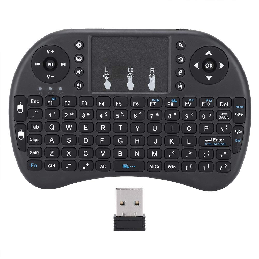 [Australia - AusPower] - Mini Wireless Keyboard with Touchpad, Portable 2.4Ghz Wireless Handheld Keyboard Flying Mouse Wireless Keyboard for Home Multimedia for PC, Laptop, Smart TV, Windows, TV Box, etc 