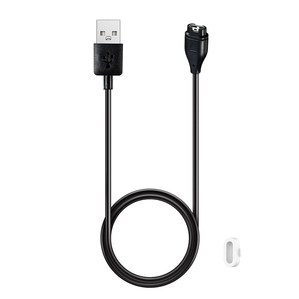 [Australia - AusPower] - Kissmart Compatible with Forerunner 45 Charger, Replacement Charging Cable Cord Plus a White Silicone Charger Port Protector Anti Dust Plug for Garmin Forerunner 45 / 45s Smart Watch 