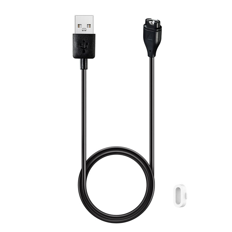 [Australia - AusPower] - Kissmart Compatible with Forerunner 45 Charger, Replacement Charging Cable Cord Plus a White Silicone Charger Port Protector Anti Dust Plug for Garmin Forerunner 45 / 45s Smart Watch 