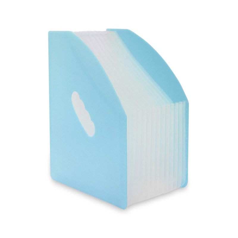 [Australia - AusPower] - Marte Vanci Expanding File Folders Expandable Filing Document Storage 13 Pockets Organizer A4 Paper Letter Size for School Office Blue 