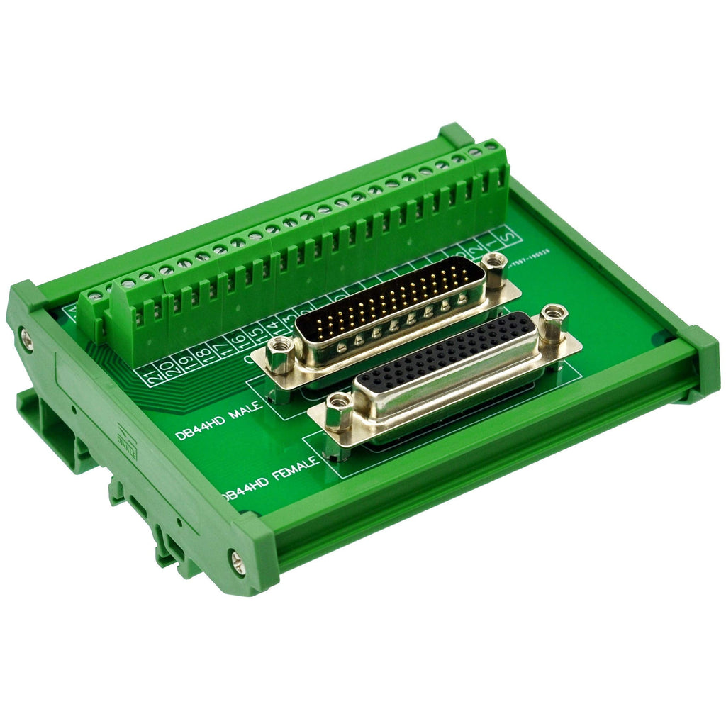[Australia - AusPower] - CZH-LABS DIN Rail Mount DSUB DB44HD Male/Female Header Interface Module, D-SUB Breakout Board. 