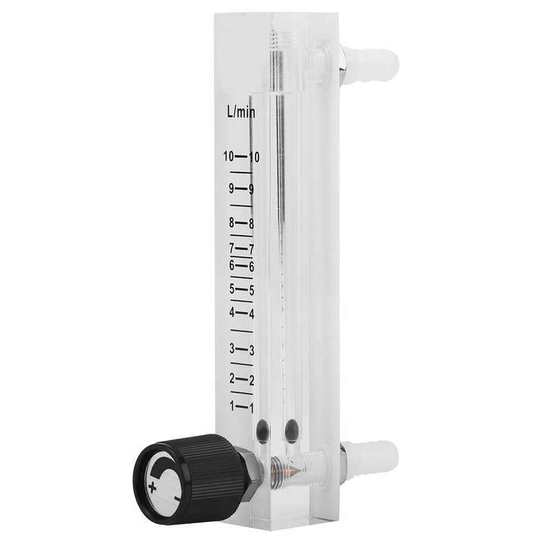 [Australia - AusPower] - LZQ-7 Flowmeter Flow Meter with Control Valve 1-10LPM Flowmeter Support 0.6MPa Pressure for Unidirectional Gas/Oxygen/Air Flow Measure 8mm Barbs for Industry 