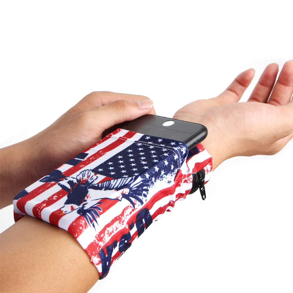 [Australia - AusPower] - Pocket Wrist Wallet Wrist Cell Phone Holder, Ankle Wallet, Sweat Bands, Armband, Hidden Pouch, Wristlet Wallet for Travel, Running Pouch for Your Running Accessories 