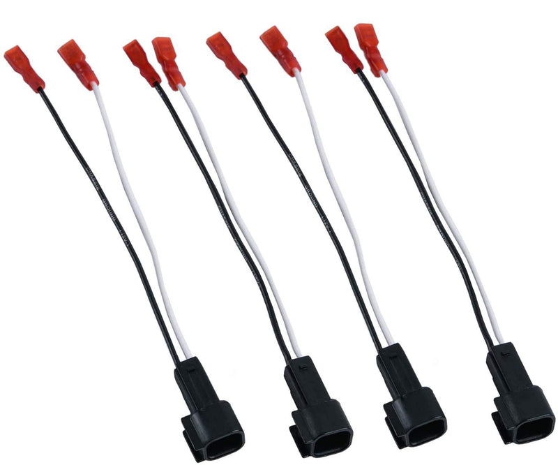 [Australia - AusPower] - HSTECH 72-5600 2 Pairs (4 Pack) Wire Cable Wiring Harness for Ford Lincoln Mercury Mazda Speakers Adapter Connector Adaptor Plug 