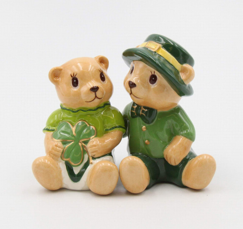 [Australia - AusPower] - Cosmos Gifts Shamrock Teddy Bear S/P Salt and Pepper Set, Multicolored 