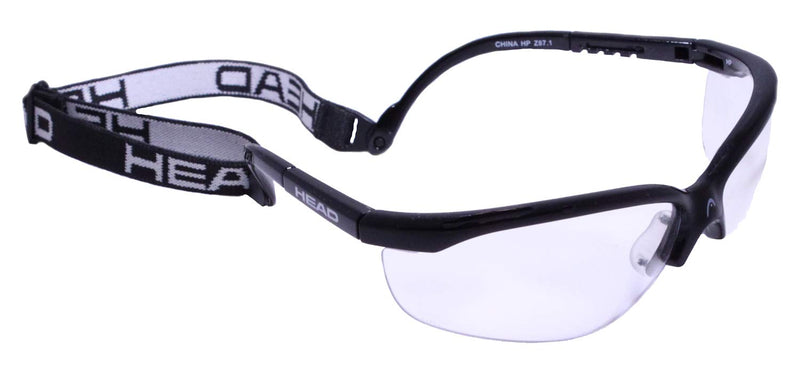 [Australia - AusPower] - HEAD Racquetball Goggles - Pro Elite Anti Fog & Scratch Resistant Protective Eyewear w/UV Protection (Black) 