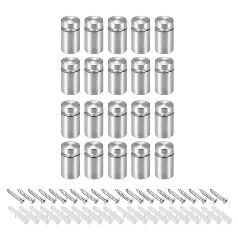 [Australia - AusPower] - uxcell 5/8 Dia x 1-1/16"(16x27mm) Standoff Screws Wall Mount Sign Holders Acrylic Glass Nails with Screws 20pcs 