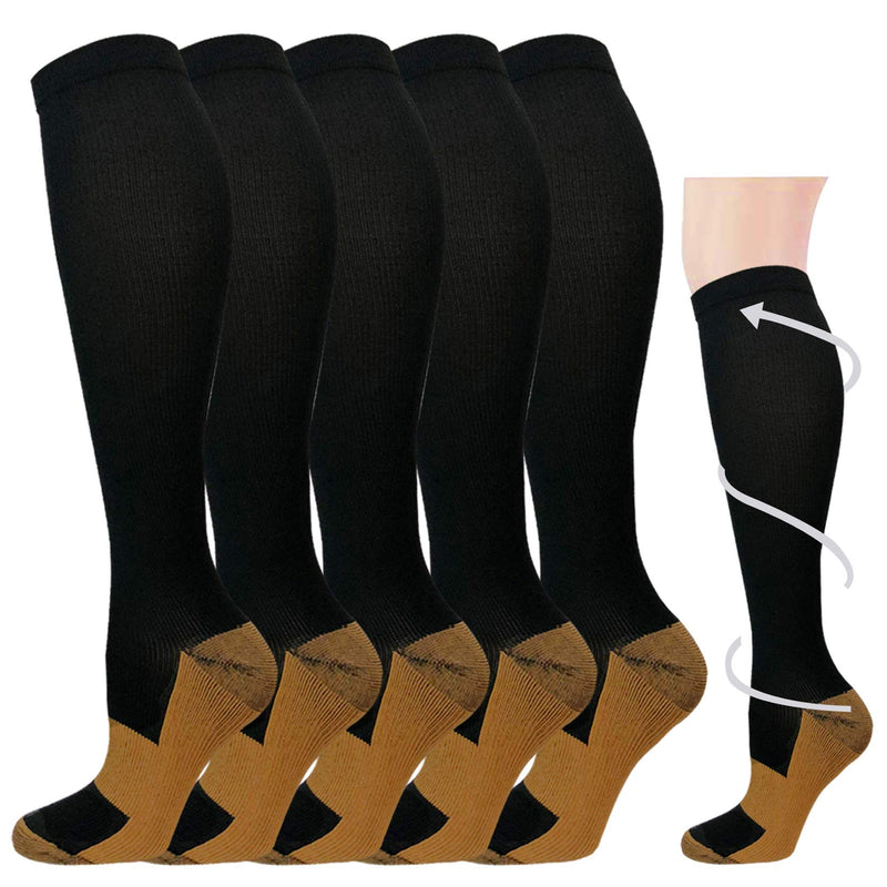 [Australia - AusPower] - Graduated Medical Compression Socks for Women&Men 20-30mmhg Knee High Sock Black2 Small-Medium 