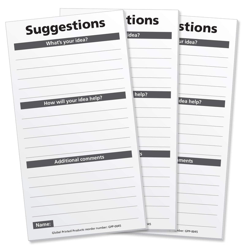 [Australia - AusPower] - Global Printed Products 200 Suggestion Cards for Suggestion Box (Pack of 200) 