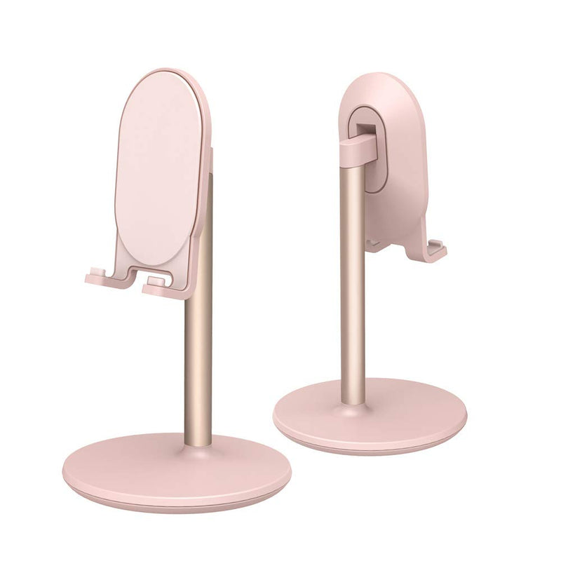 [Australia - AusPower] - Phone Stand for Desk,BRIGHT STONE Adjustable Tablet Stand Phone Holder for Desk, Compatible with 4"-12.9" Phones/Tablet /iPhone/iPad/Switch (Pink) Pink 