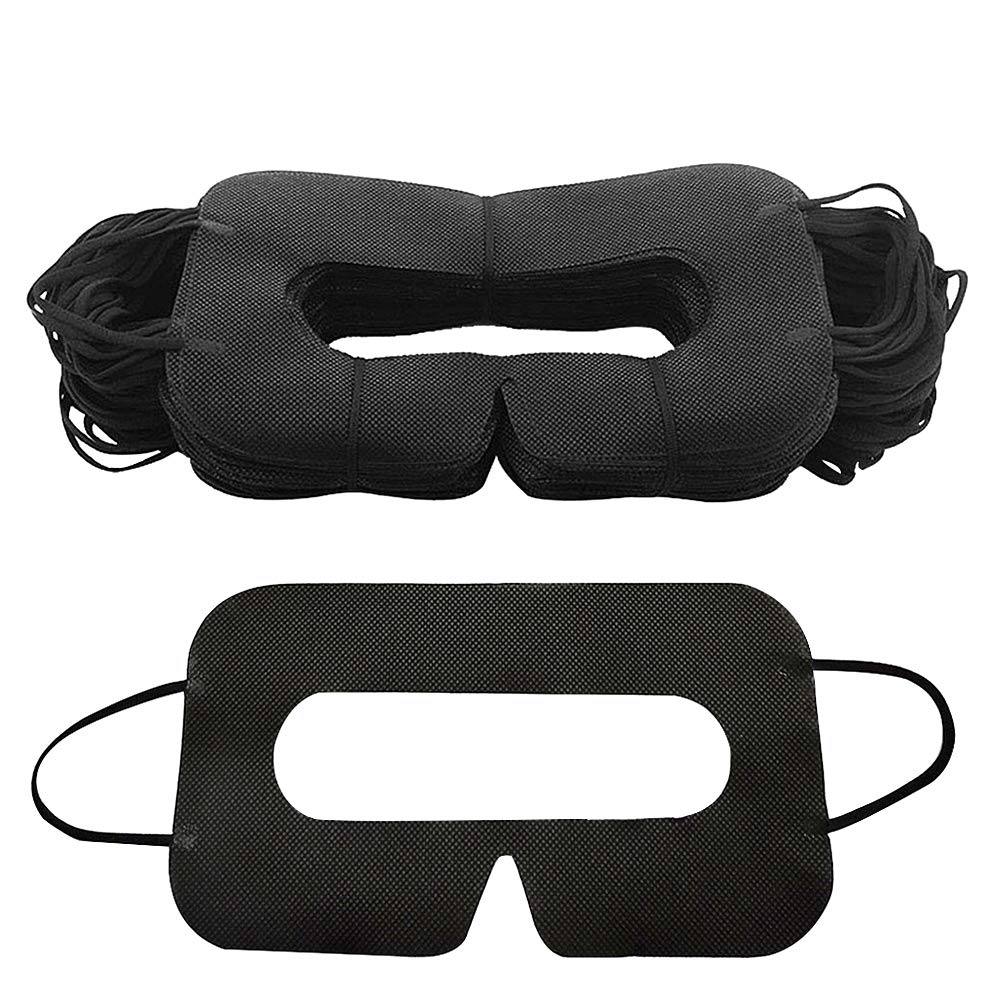 [Australia - AusPower] - YinQin Disposable VR Mask 100 PCS Universal Eye Cover Mask for VR, Sanitary VR Mask Cover, VR Eye Mask Rift, VR Eye Cover Pad, Black (100 PCS) 
