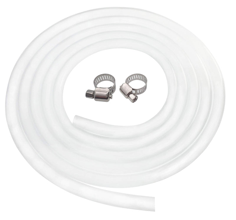 [Australia - AusPower] - SENSTREE Home Brewing and Winemaking Silicone Tubing, 1/2 inch ID x 3/4 inch OD, 1/8 inch Wall - 10 ft, High Temp Food Grade Tube, Flexible Hose Pipe with Stainless Worm Gear Hose Clamps 13mm x 19mm (1/2"ID x 3/4"OD) 