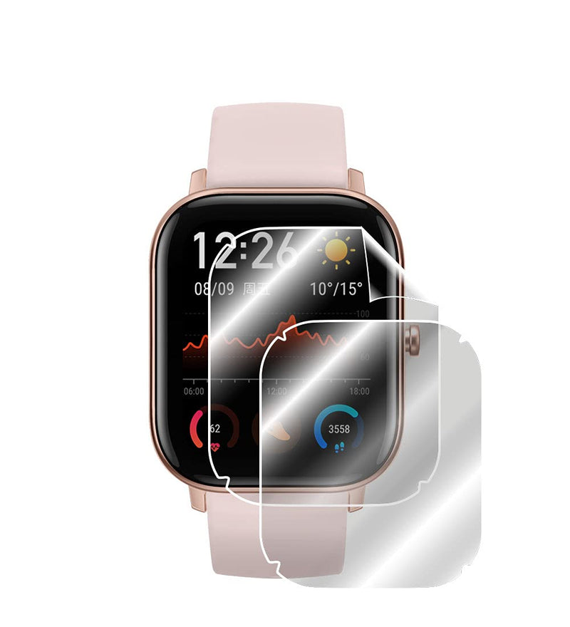 [Australia - AusPower] - IPG For Amazfit GTS - GTS 2 - GTS 2E Fitness Smartwatch with Heart Rate Monitor 1.65" Display Screen Protector ( 2 Units ) Invisible Ultra HD Clear Film Anti Scratch Skin Guard - Smooth / Self-Healing / Bubble -Free for GTS 