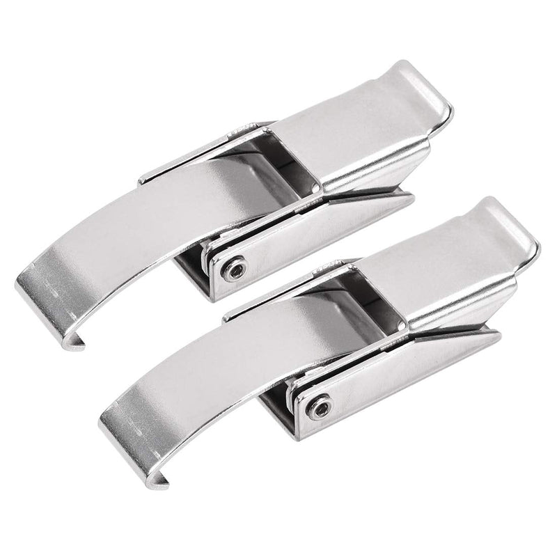 [Australia - AusPower] - uxcell 2.87-inch SUS304 Stainless Steel Draw Toggle Latch with Spring-Steel Hook - 2 Pcs 