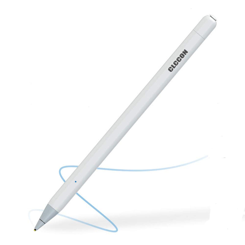 [Australia - AusPower] - CLCCON Stylus Pen for Apple iPad & iPhone, Stylus Capacitive Rechargeable Pen for iPad Air 2,3 iPad Mini 3,4,5 iPad 3 iPad 2018,2019 iPad Pro1,Pro 2 and Later iPhone 6,7,8 and etc White 