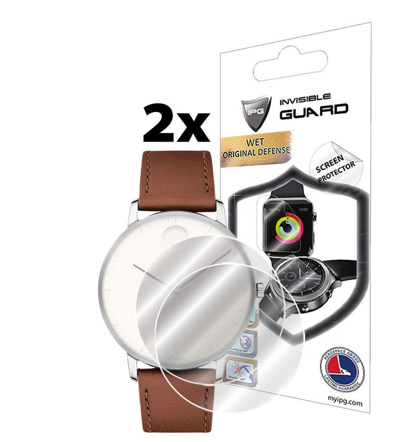 [Australia - AusPower] - IPG for Movado FACE Smartwatch Screen Protector (2 Units) Invisible Ultra HD Clear Film Anti Scratch Skin Guard - Smooth/Self-Healing/Bubble -Free 