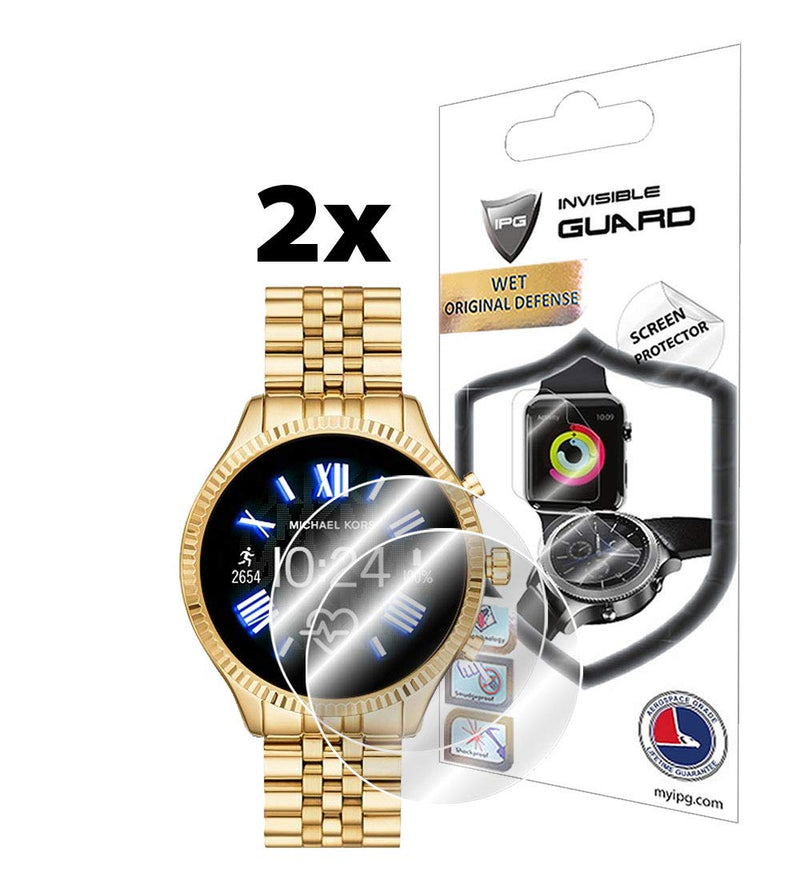 [Australia - AusPower] - IPG for Michael Kors Access Lexington 2 Smartwatch Screen Protector (2 Units) Invisible Ultra HD Clear Film Anti Scratch Skin Guard - Smooth/Self-Healing/Bubble -Free 