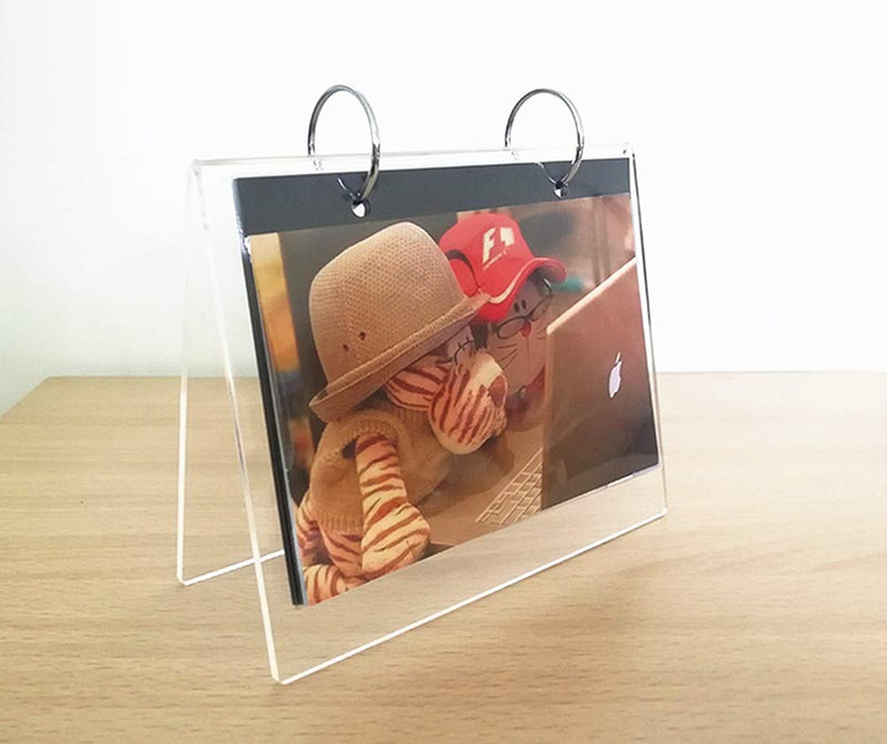[Australia - AusPower] - Clear Acrylic Frames Photo Clip 13 Shows 26 Photos Desktop Double Sided Display Holder with Vertical Stand and 4 mm Thicker Menu Holders,Photography Studio/Album ("L" or"V" Type 4x6 inch) "V" Type 4x6 inch 