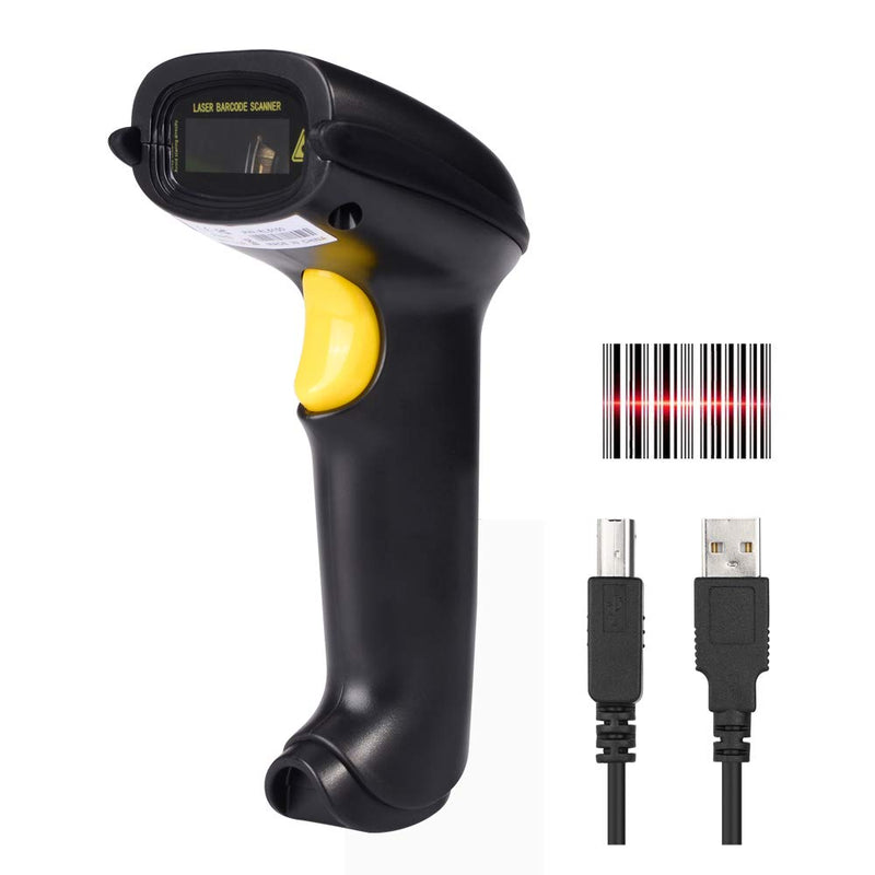 [Australia - AusPower] - REALINN 1D Laser Barcode Scanner USB Wired Bar Code Reader Handheld Scanners for Supermarket Store Library and Warehouse, Support Windows/Mac/OS/Linux Operating Systems 