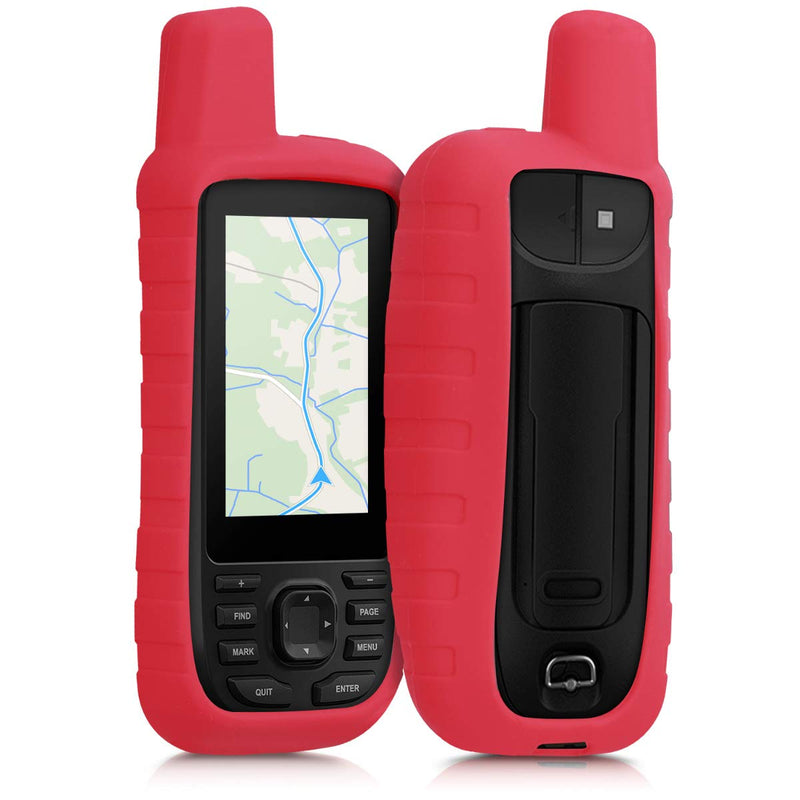 [Australia - AusPower] - kwmobile Case Compatible with Garmin GPSMAP 66s / 66st - GPS Handset Navigation System Soft Silicone Skin Protective Cover - Red 