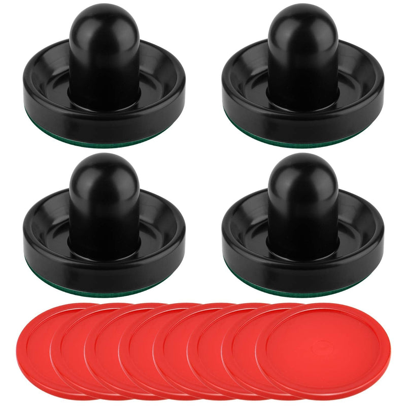[Australia - AusPower] - Coopay Air Hockey Pushers and Red Air Hockey Pucks, Goal Handles Paddles Replacement Accessories for Game Tables(4 Striker, 8 Puck Pack) 