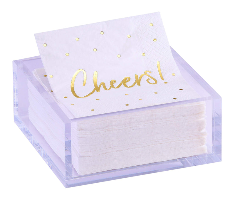 [Australia - AusPower] - Acrylic Cocktail Napkin Holder - Includes 20 Cocktail Napkins - Perfect Housewarming Gift for Bar … 
