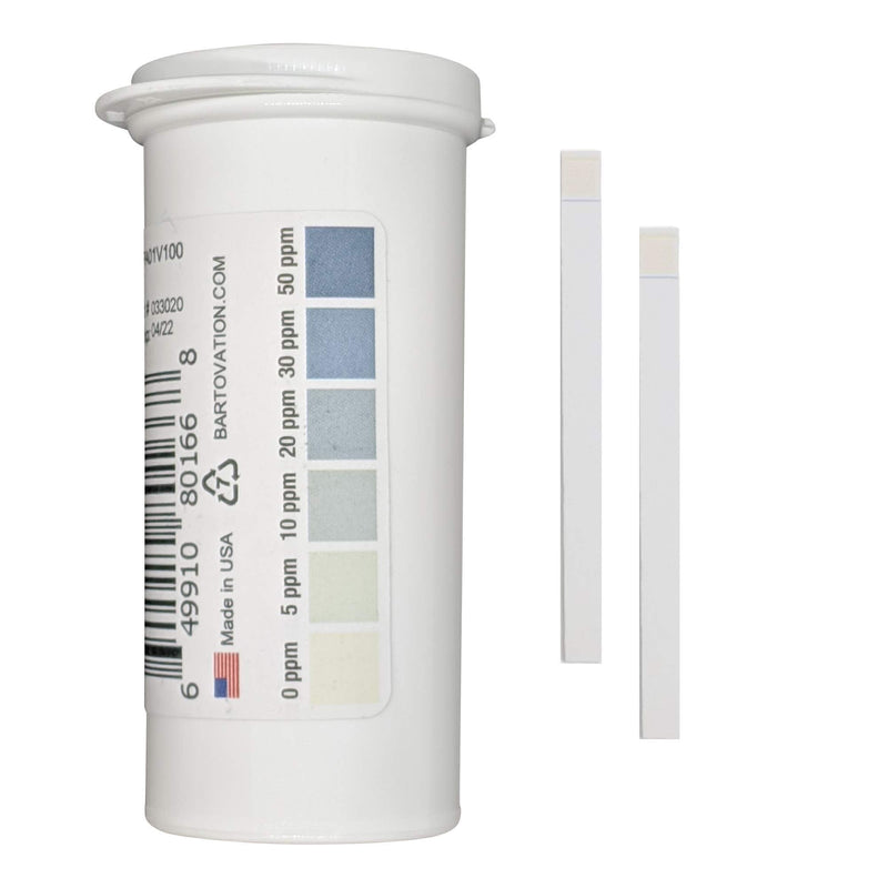 [Australia - AusPower] - Peracetic Acid Test Strips, 0-50 ppm [Vial of 100 Strips] 