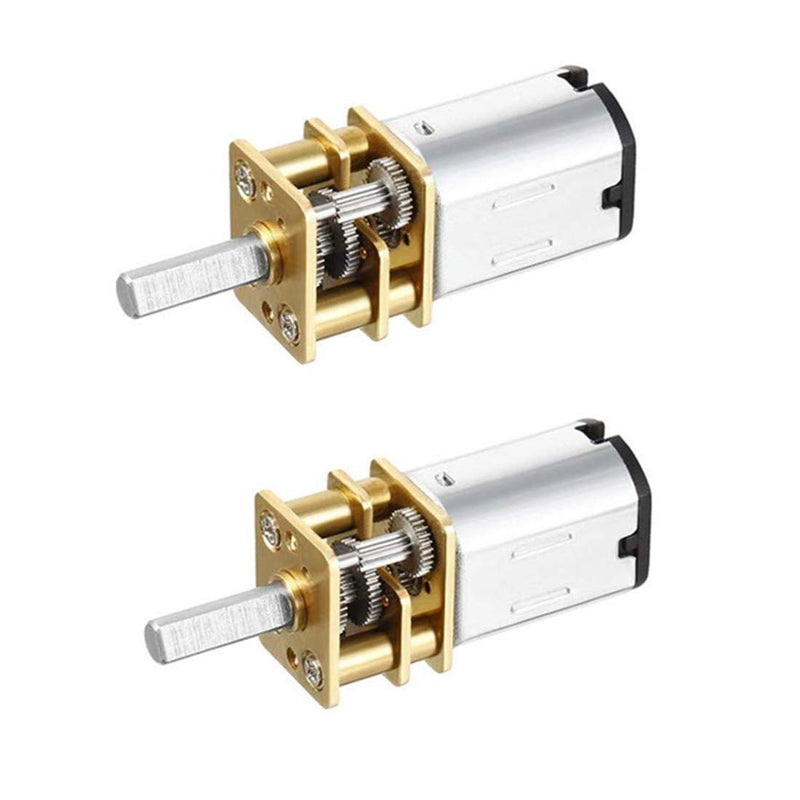 [Australia - AusPower] - QMseller 2PCS DC 6V 300RPM Micro Gear Box Speed Reduction Motor 0.18A Electric Gear Motor with 2 Terminals 