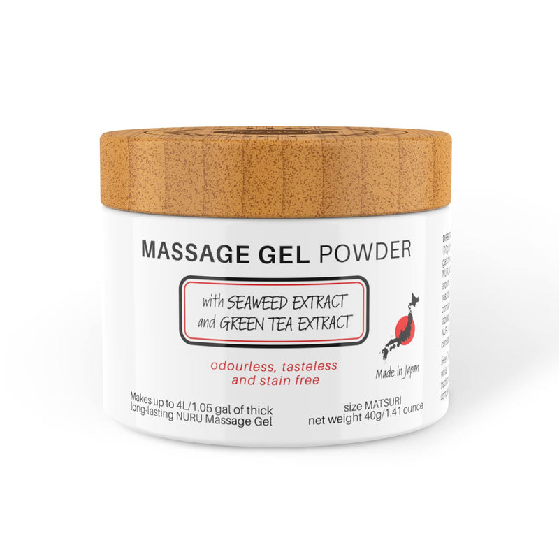 [Australia - AusPower] - Nuru Massage Gel Therapy Powder 40g | Seaweed & Green Tea | Made in Japan | Paraben & Glycerine Free | Makes 1.05 gal 1.41 Ounce (Pack of 1) 