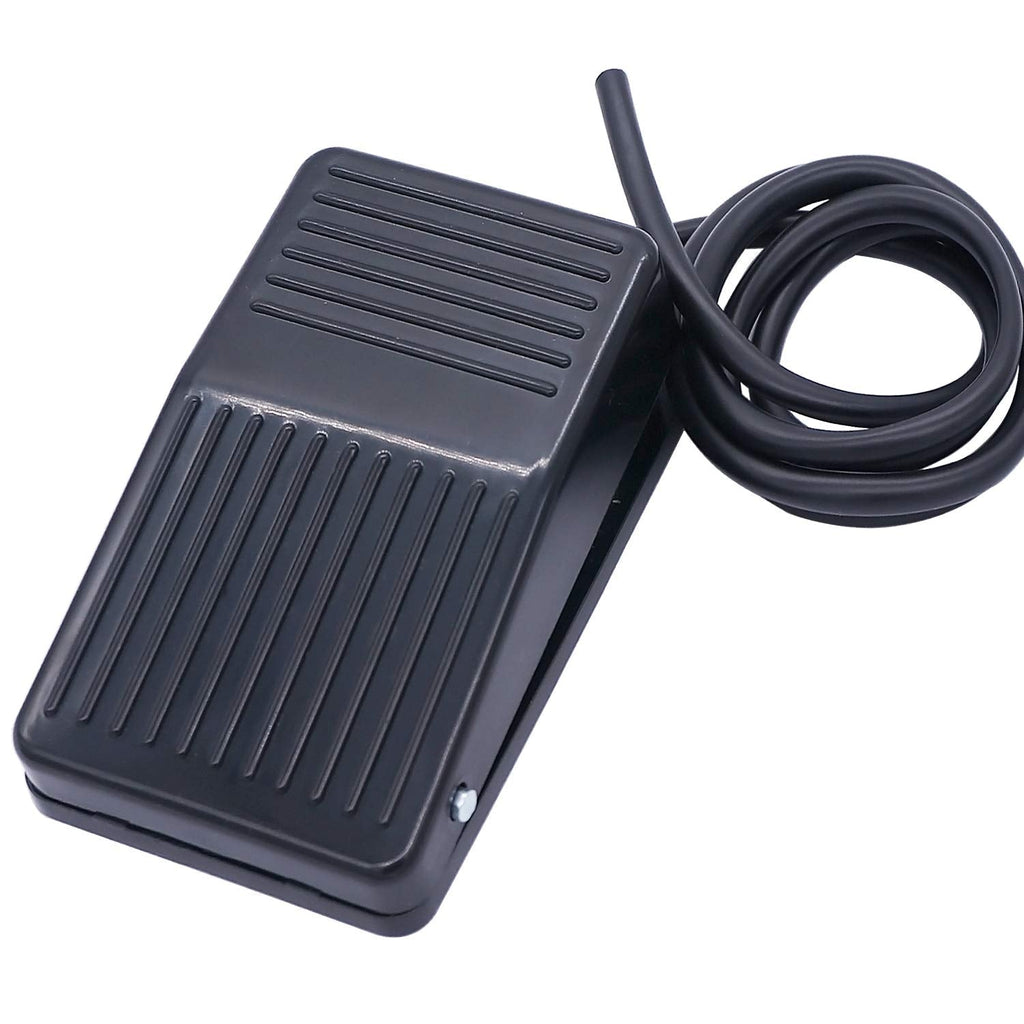 [Australia - AusPower] - Twidec/10A 250VAC Momentary Nonslip Plastic Foot Pedal Switch SPDT NO NC Handsfree Black Foot Switch for CNC Industrial with 1M Cable TFS-1 