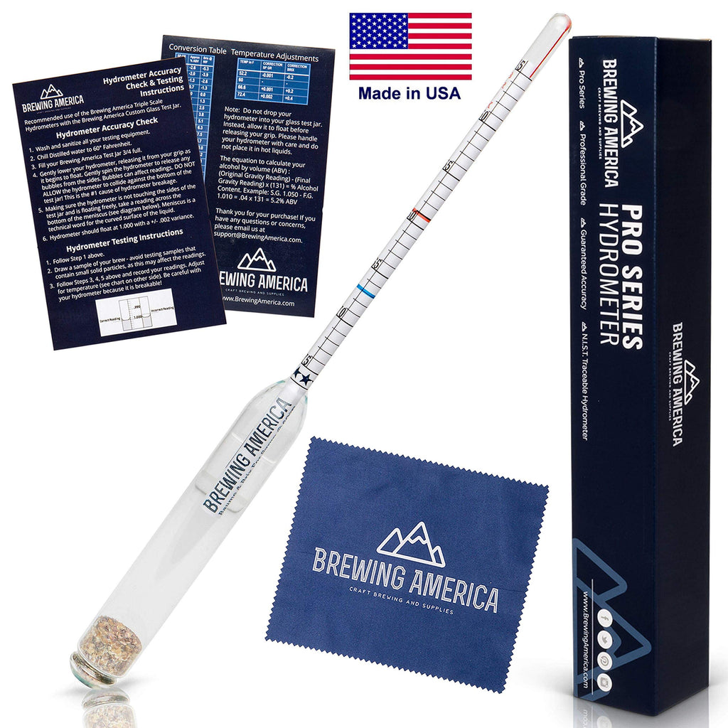 [Australia - AusPower] - Maple Syrup Hydrometer Density Meter for Sugar and Moisture Content Measurement for Consistently Delicious Pure Syrup – Made in America - BRIX & Baume Scales - Easy Read Red Line Calibrated 