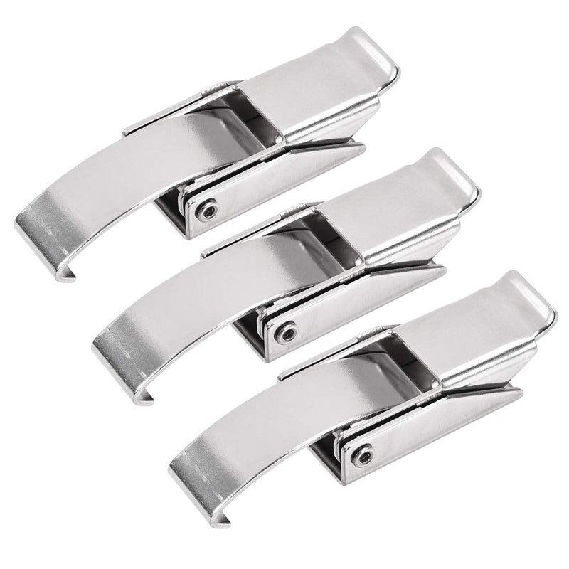 [Australia - AusPower] - uxcell 2.87-inch SUS304 Stainless Steel Draw Toggle Latch with Spring-Steel Hook - 3 Pcs 