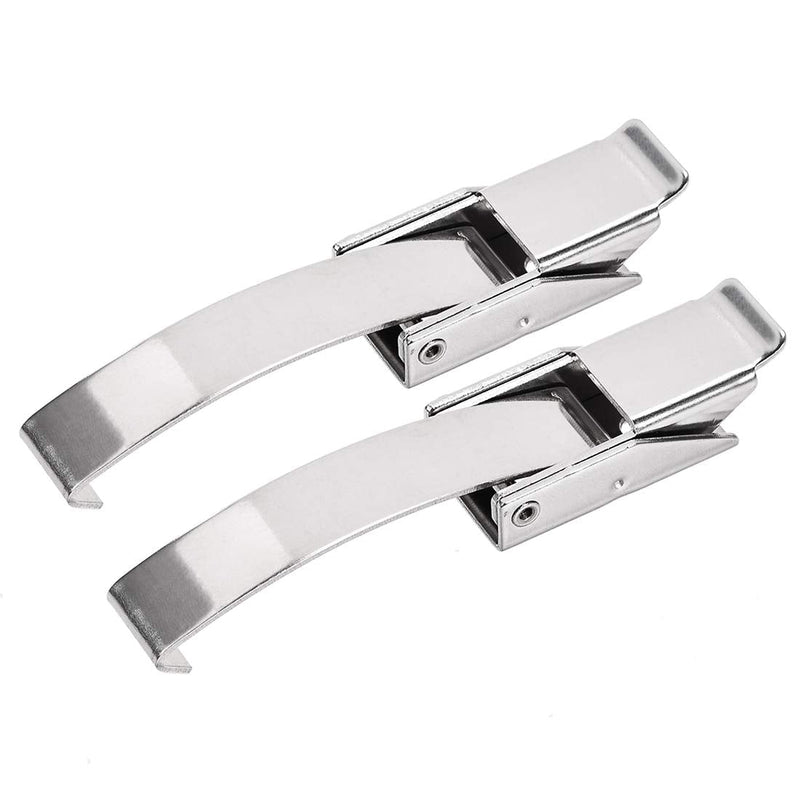 [Australia - AusPower] - uxcell 3.92-inch SUS304 Stainless Steel Draw Toggle Latch with Spring-Steel Hook - 2 Pcs 