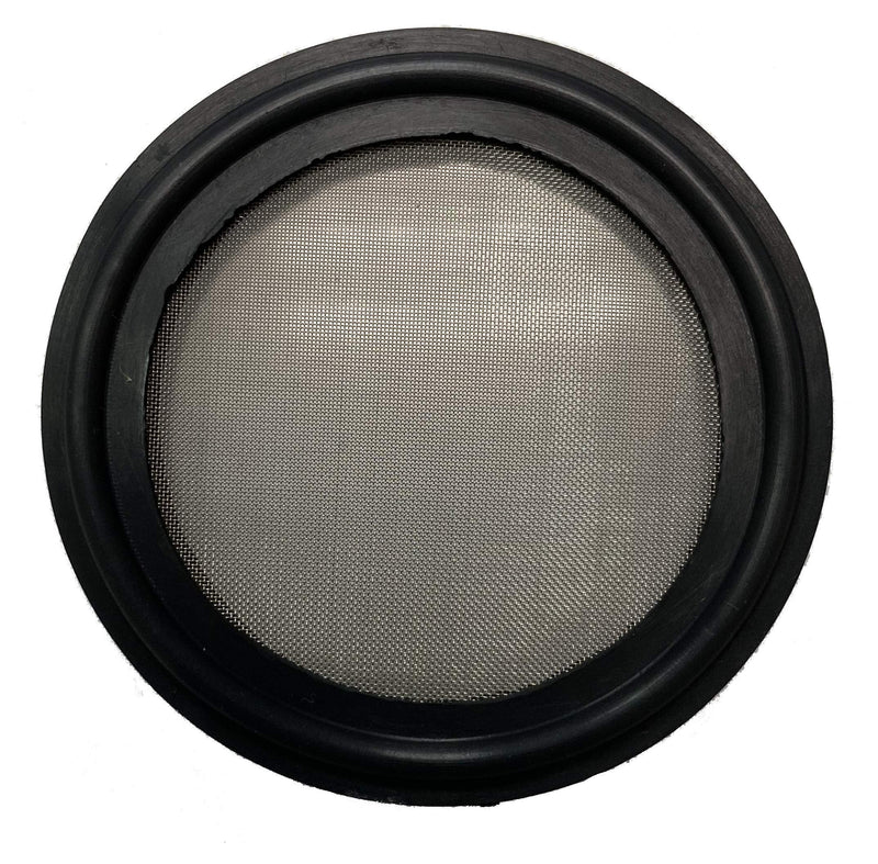 [Australia - AusPower] - DR.COMPONENT 1.5" Sanitary Tri-Clamp Gaskets (Pack of 2), Bonded Type Screen (#100 Mesh/ 149 μm) Gaskets, Black FKM (Viton) 1-1/2"- 100 mesh-Viton 