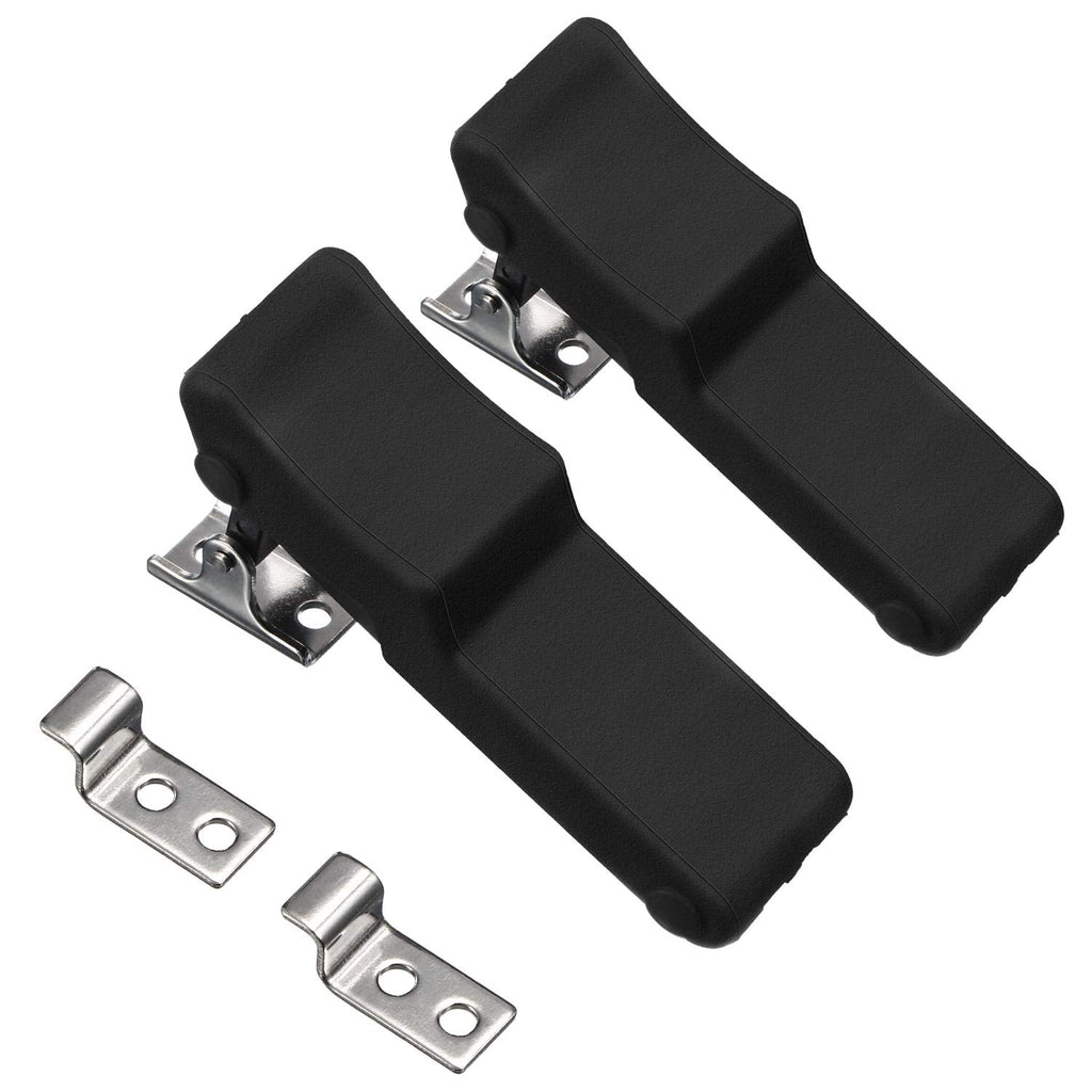 [Australia - AusPower] - Flexible Rubber Draw Latch, Front Storage Rack Rubber Latch Over Center Thermoplastic Elastomer Boat Latch for Cooler, Boat Compartment Cargo Box with Stainless Steel Keeper and Bracket (2 Pieces) 2 