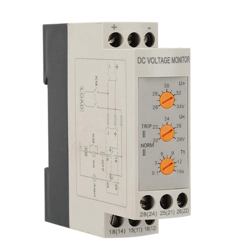 [Australia - AusPower] - Over-Voltage Under-Voltage Protection Monitoring Relay Circuit Breaker Adjustable Control Module DC 12V/24V/36V/48V(DC24V) 